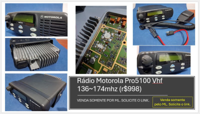 Rádio Motorola Pro5100 Vhf 136~174mhz (r$998) (Usado)